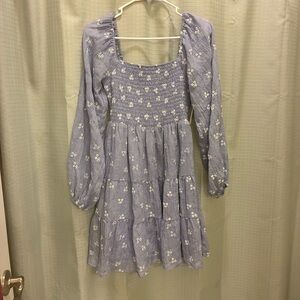 Altar'd State Lilac Floral Smocked Tiered Dress